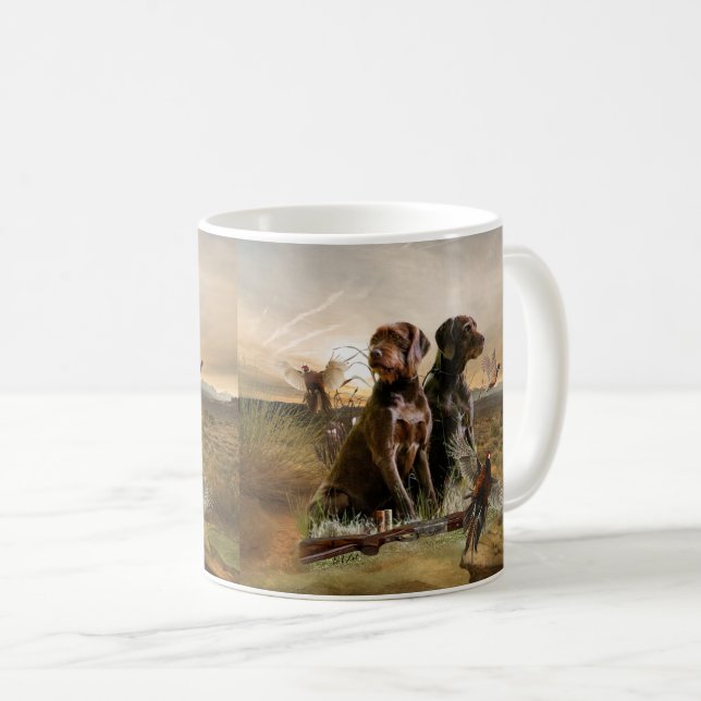 Taza De Café Pudelpointers, faisán de caza (Anverso derecho)