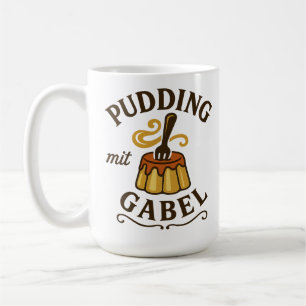 Taza De Café Pudín Con Tenedor Diseño Divertido