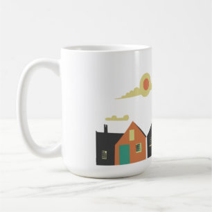 Taza De Café pueblo, cabaña, casa