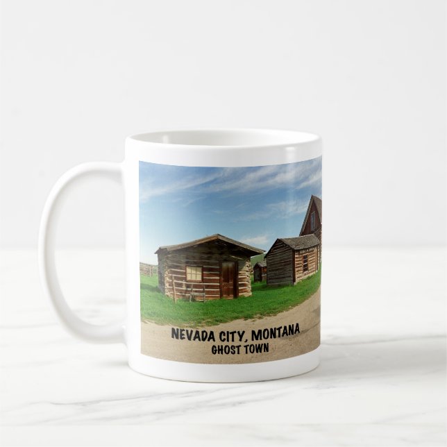 Taza De Café Pueblo fantasma: Ciudad de Nevada, Montana (Izquierda)