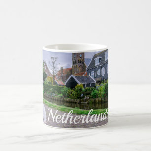 Taza De Café Pueblo pesquero tradicional Marken en los Países B