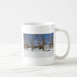 Taza De Café Pueblo típico de Vermont en invierno