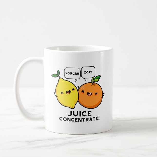 Taza De Café Puede Hacerlo Jugo Concentrar Pun De Fruta Positiv (Izquierda)