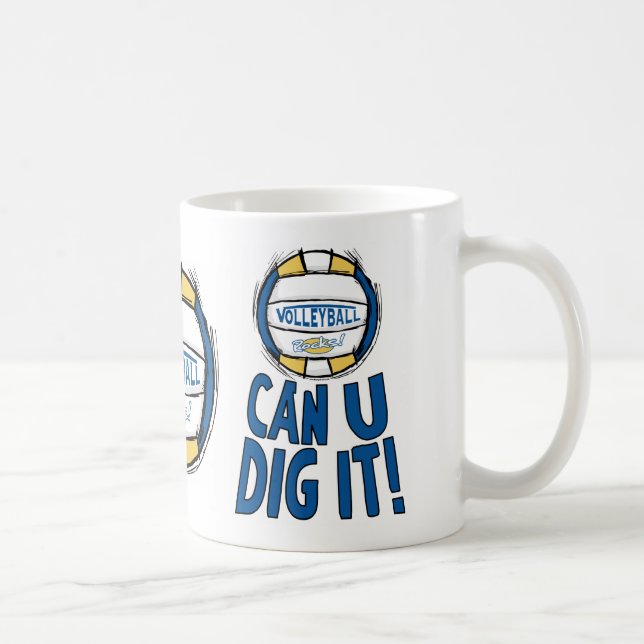 Taza De Café ¿Puedes cavar el voleibol con oro azul? (Derecha)