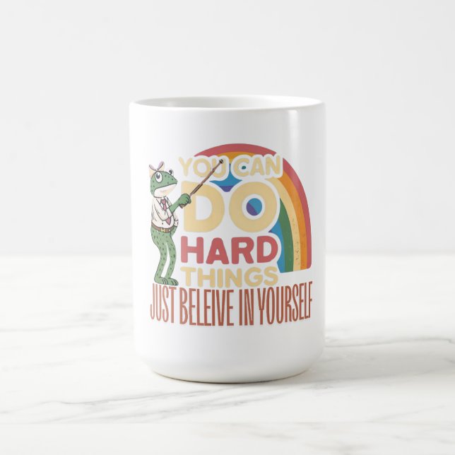 Taza De Café Puedes Hacer Cosas Duras, Escuela Imprimible, Prof (Centro)