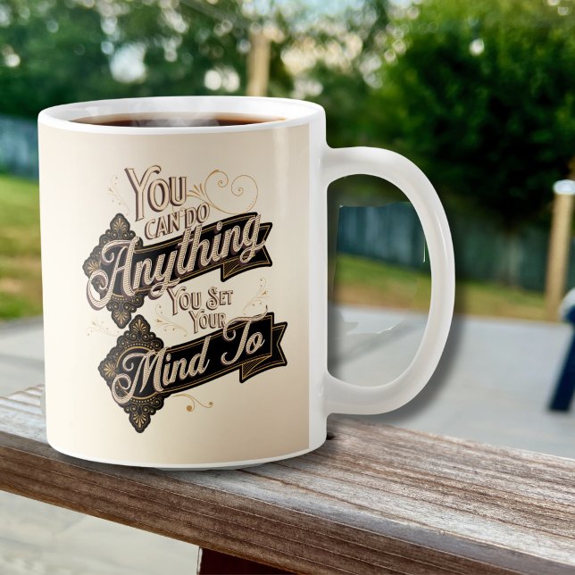 Taza De Café Puedes Hacer Cualquier Cita Del Beige Marrón (Subido por el creador)