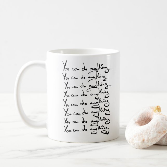 Taza De Café ¡PUEDES HACER CUALQUIER COSA! cita inspiradora (Con donut)