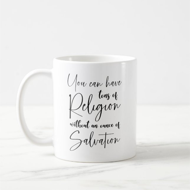 Taza De Café Puedes tener toneladas de religión espiritual (Izquierda)
