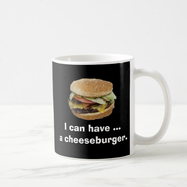 Taza De Café Puedo comer un cheeseburger (Derecha)