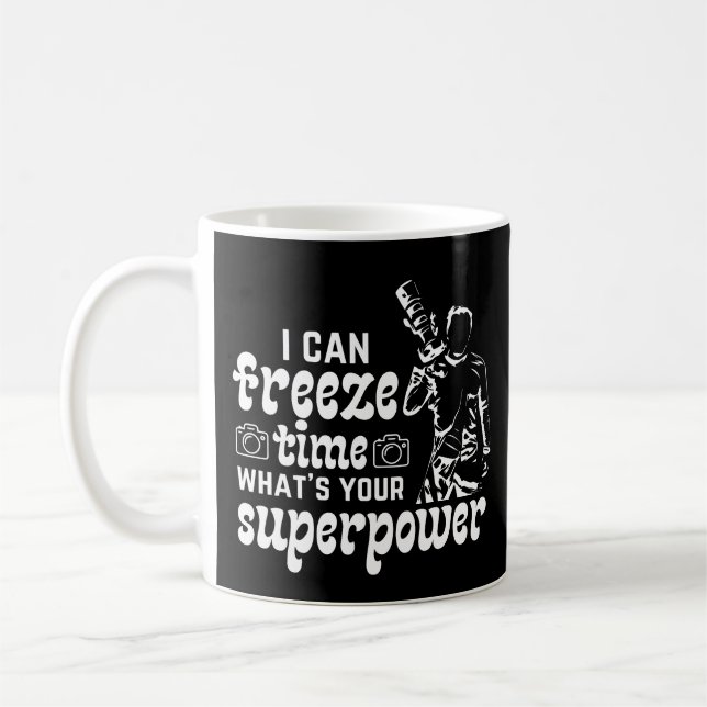 Taza De Café Puedo congelar el tiempo, ¿cuál es tu superpotenci (Izquierda)