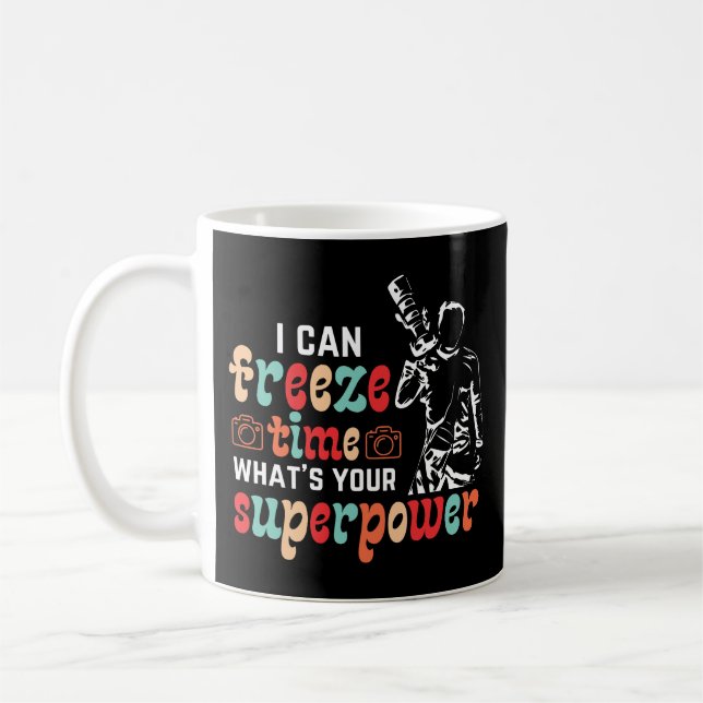 Taza De Café Puedo congelar el tiempo, ¿cuál es tu superpotenci (Izquierda)