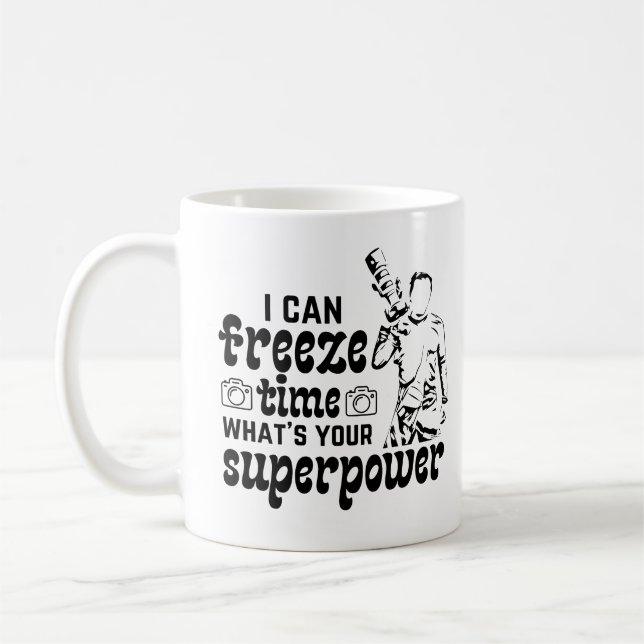 Taza De Café Puedo congelar el tiempo, ¿cuál es tu superpotenci (Izquierda)