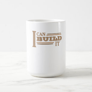 Taza de café Puedo Construirlo (Blanco)