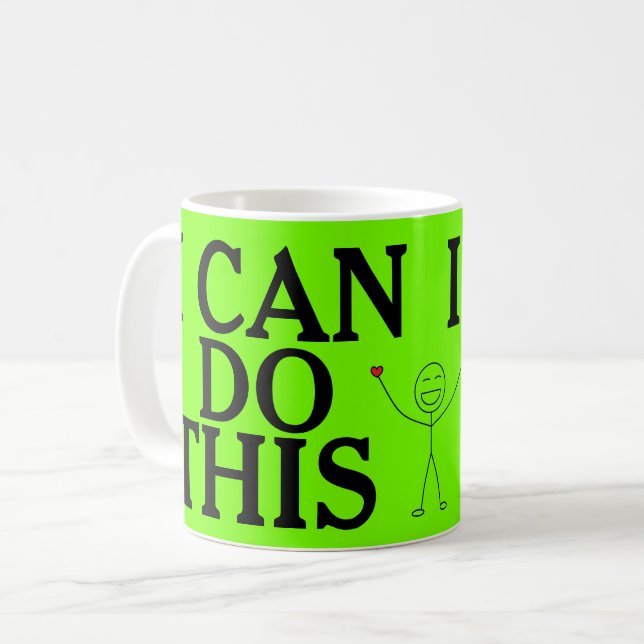 Taza De Café PUEDO HACER ESTA Palabras Positivas Inspiradoras (Anverso izquierdo)