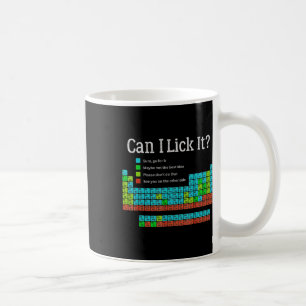 Taza De Café ¿Puedo Lamerlo Divertida Tabla Periódica de Regres