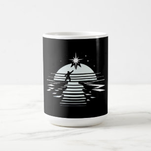 Taza De Café Puente al símbolo de las estrellas de esperanza y 