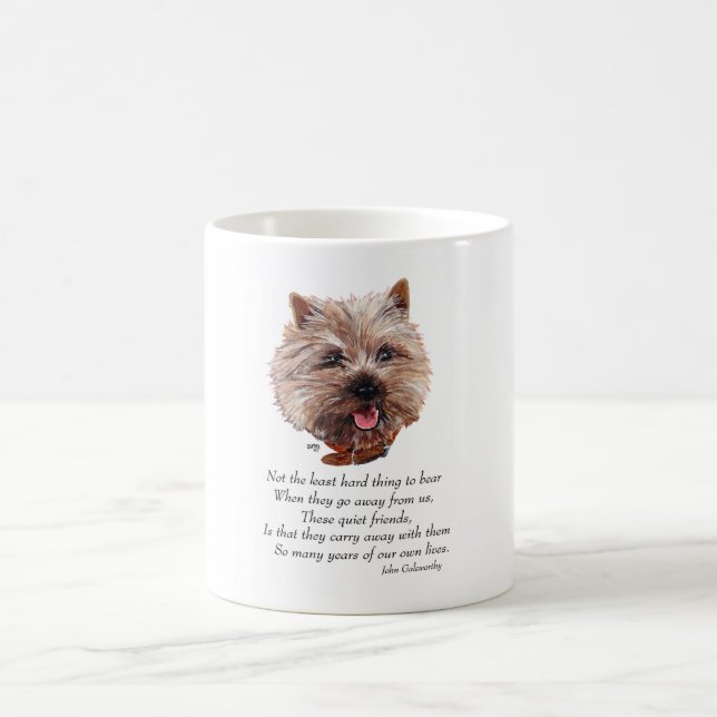 Taza De Café Puente arcoiris de Cairn Terrier (Centro)