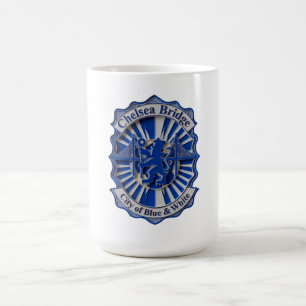 Taza De Café Puente Azul Real Chelsea, Regalo Vibrante de Fútbo