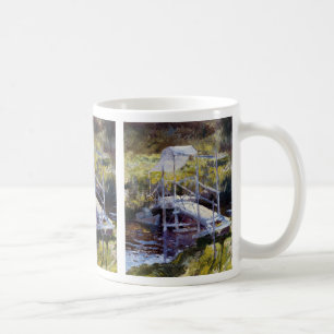 Taza De Café Puente blanco por John Twachtman