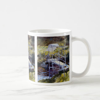 Taza De Café Puente blanco por John Twachtman