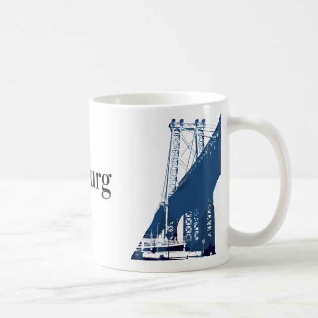 Taza De Café Puente Brooklyn Nueva York de Williamsburg (Derecha)