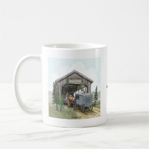 Taza De Café Puente cubierto de Amish