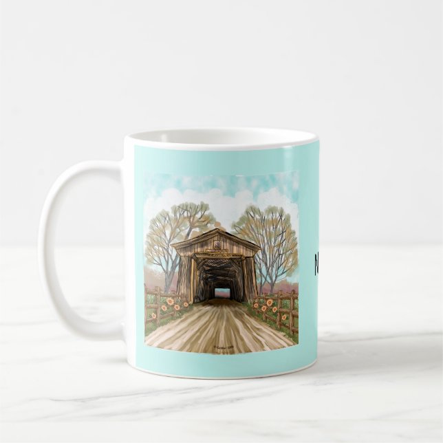 Taza De Café Puente cubierto de verano (Izquierda)