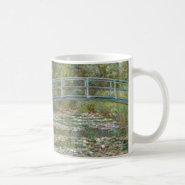 Taza De Café Puente de arte monet sobre un estanque de lirios d (Derecha)