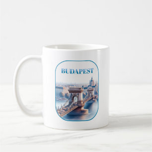 Taza De Café Puente de la cadena Széchenyi de Budapest