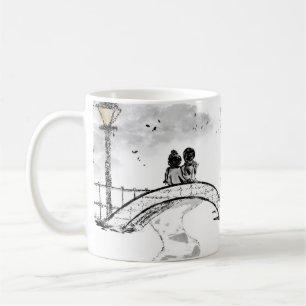 Taza De Café Puente de la ciudad 