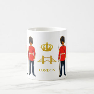Taza De Café Puente de la Torre de Londres, Corona y Guardias R
