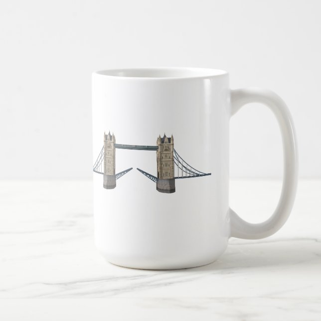 Taza De Café Puente de la torre de Londres: modelo 3D: (Derecha)