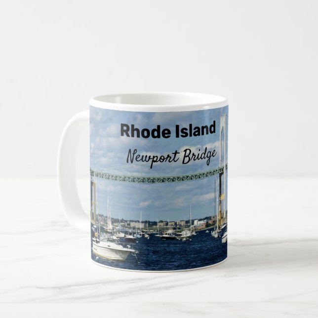Taza De Café Puente de Newport Isla Rhode (Anverso izquierdo)