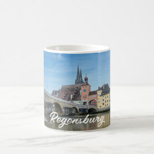 Taza De Café Puente de piedra en Regensburg, Alemania