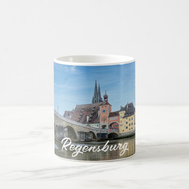 Taza De Café Puente de piedra en Regensburg, Alemania (Centro)