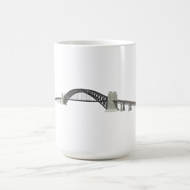 Taza De Café Puente de puerto de Sydney: modelo 3D: (Centro)