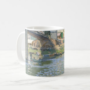 Taza De Café Puente en Villeneu por Sisley Impresionist Paint