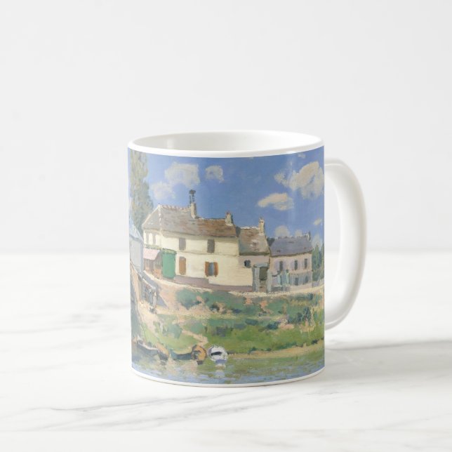 Taza De Café Puente en Villeneu por Sisley Impresionist Paint (Anverso derecho)