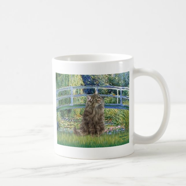 Taza De Café Puente - gato forestal noruego (Derecha)