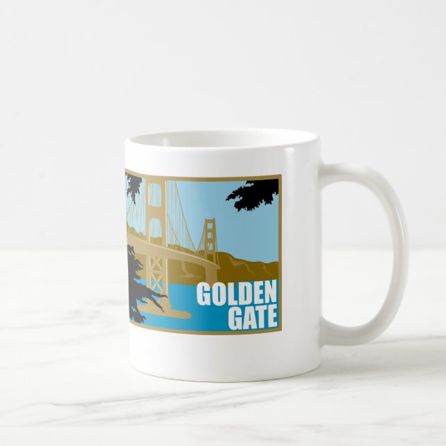 Taza De Café Puente Golden Gate (Derecha)