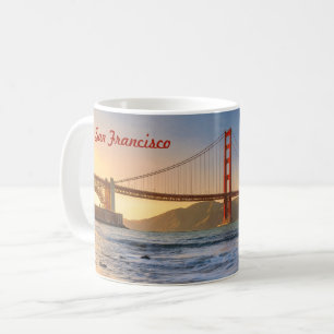 Taza De Café Puente Golden Gate en San Francisco al atardecer