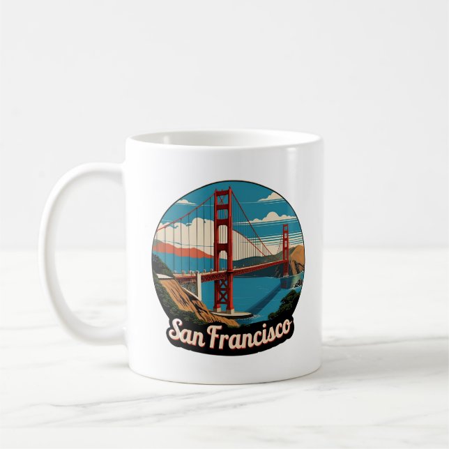 Taza De Café Puente Golden Gate San Francisco (Izquierda)