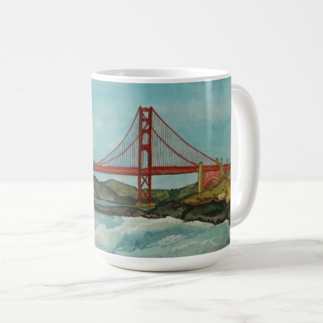 Taza De Café Puente Golden Gate San Francisco (Anverso derecho)