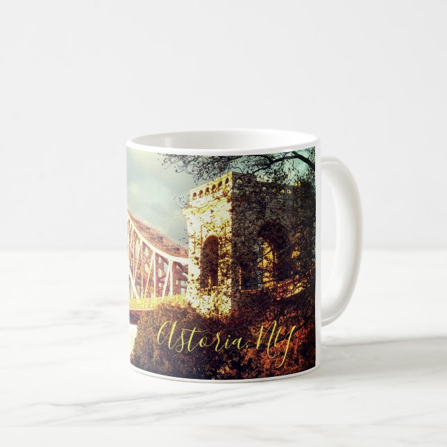 Taza De Café Puente Hell Gate en otoño Classic Mug (Anverso derecho)