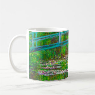 Taza De Café Puente japonés de Monet y los lirios de agua