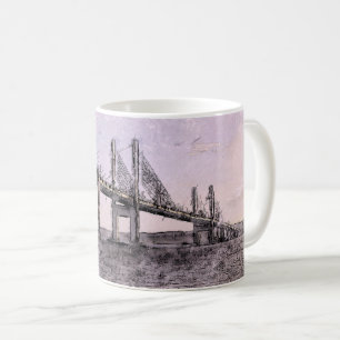 Taza De Café Puente Kessock Inverness Acuarela Artística