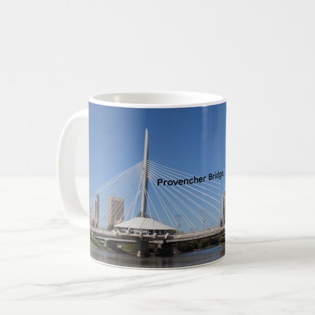 Taza De Café Puente Provencher de Winnipeg (Anverso izquierdo)