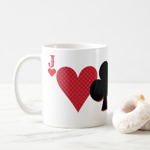 Taza De Café Puente y póquer de cartas de juego monograma perso
