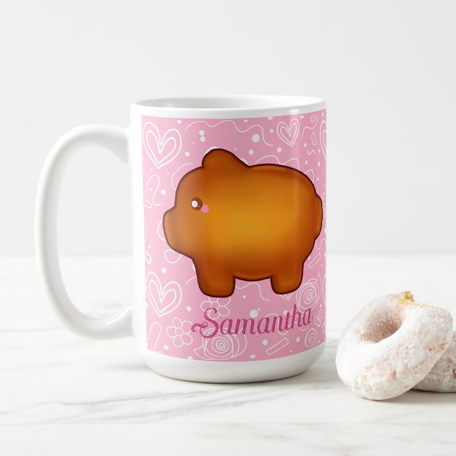 Taza De Café Puerquito De Piloncillo Pan Dulce (Con donut)