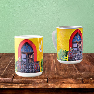 Taza De Café Puerta Golden Sunset Purple San Miguel de Allende